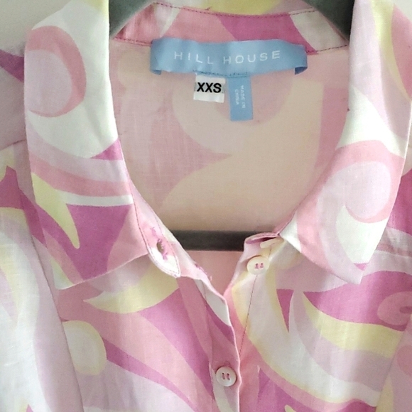 New! Hill House Home The Lily Dress in pink swirl size xxs - Picture 5 of 9